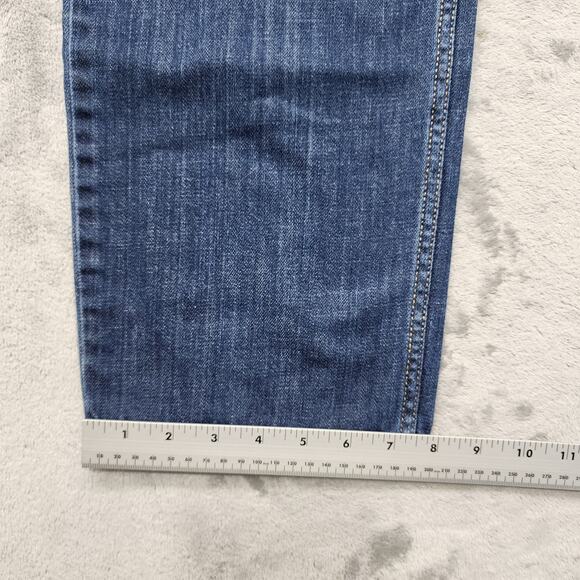 J.Jill Jeans Women 14 PETITE Blue Boyfriend Mid Rise Slim Straight Preppy Casual - Picture 12 of 13